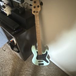 Schecter Diamond Series 5-String Bass – Mint Green (Some Frets Missing)