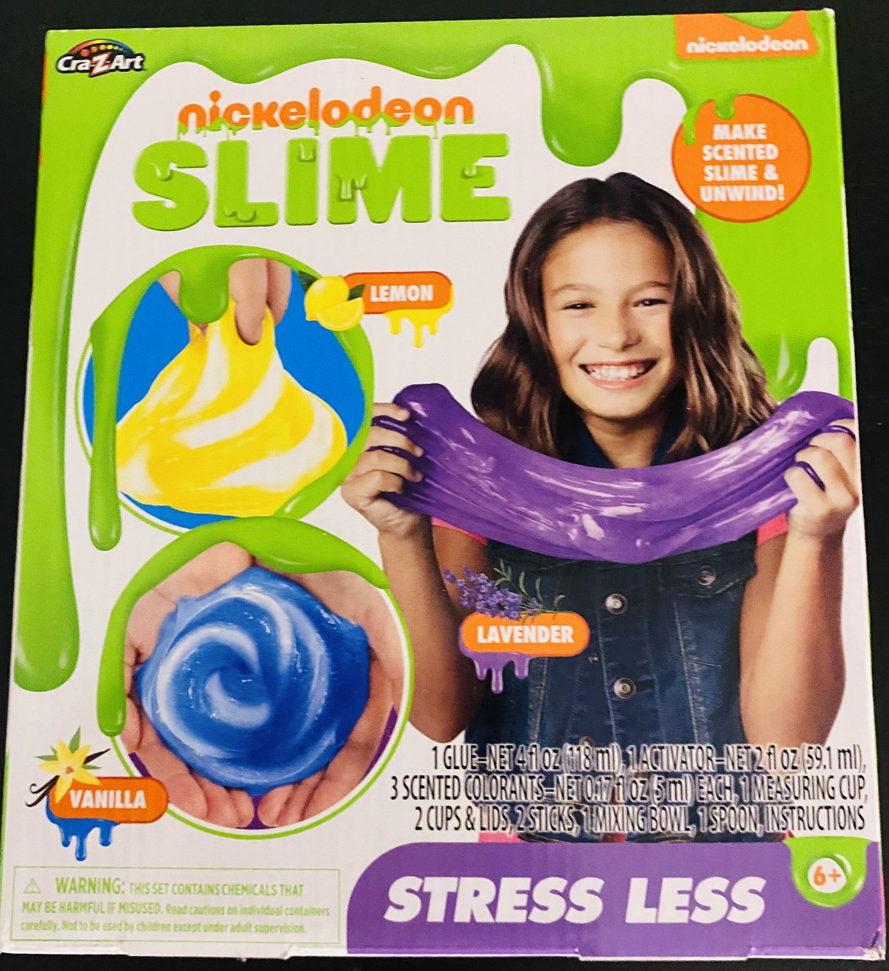 STEM Learning Toy: Cra-Z-Art Nickelodeon Slime Kit, Child Ages 6 and up - New!