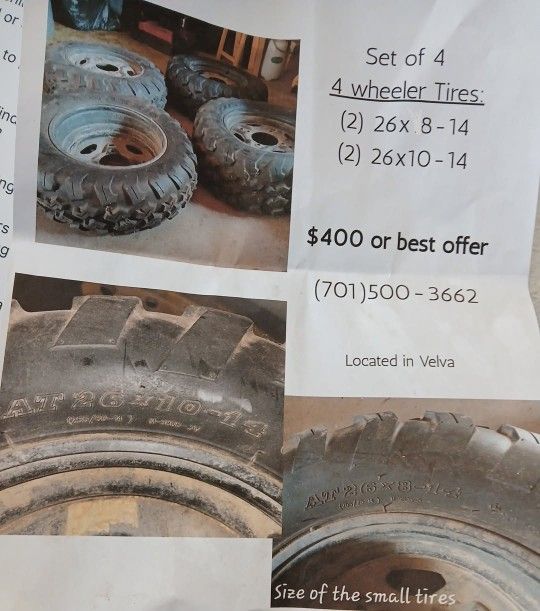 4 Wheeler Tires