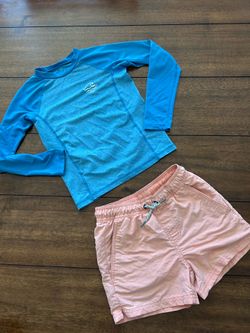 6/7 swim set shorts trunks and long sleeve top