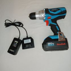 20 volt channel lock power drill with battery and charger