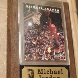 Michael Jordan 1992 Skybox In Plaque