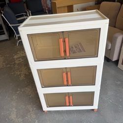 3 Tier Rolling Plastic Storage Bins Decorative