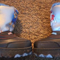 Paw patrol Chase light up faux fur lined winter winter snow boots 11