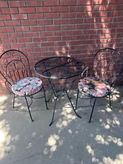 3 piece metal patio bistro set