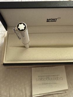 New Montblanc Pix White Ballpoint Pen MB114806 M Shaped Twist Germany Cash Or Bitcoin Only