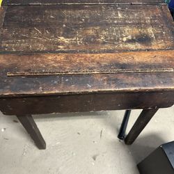 Small antique school desk