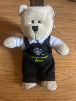 Starbucks Coffee Bearista Bear 2016 Coffee Master Thailand Black Apron