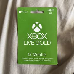 12 Months Xbox Live Membership