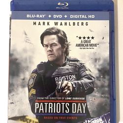 Patriots Day Blu Ray + DVD Pre-Owned Good