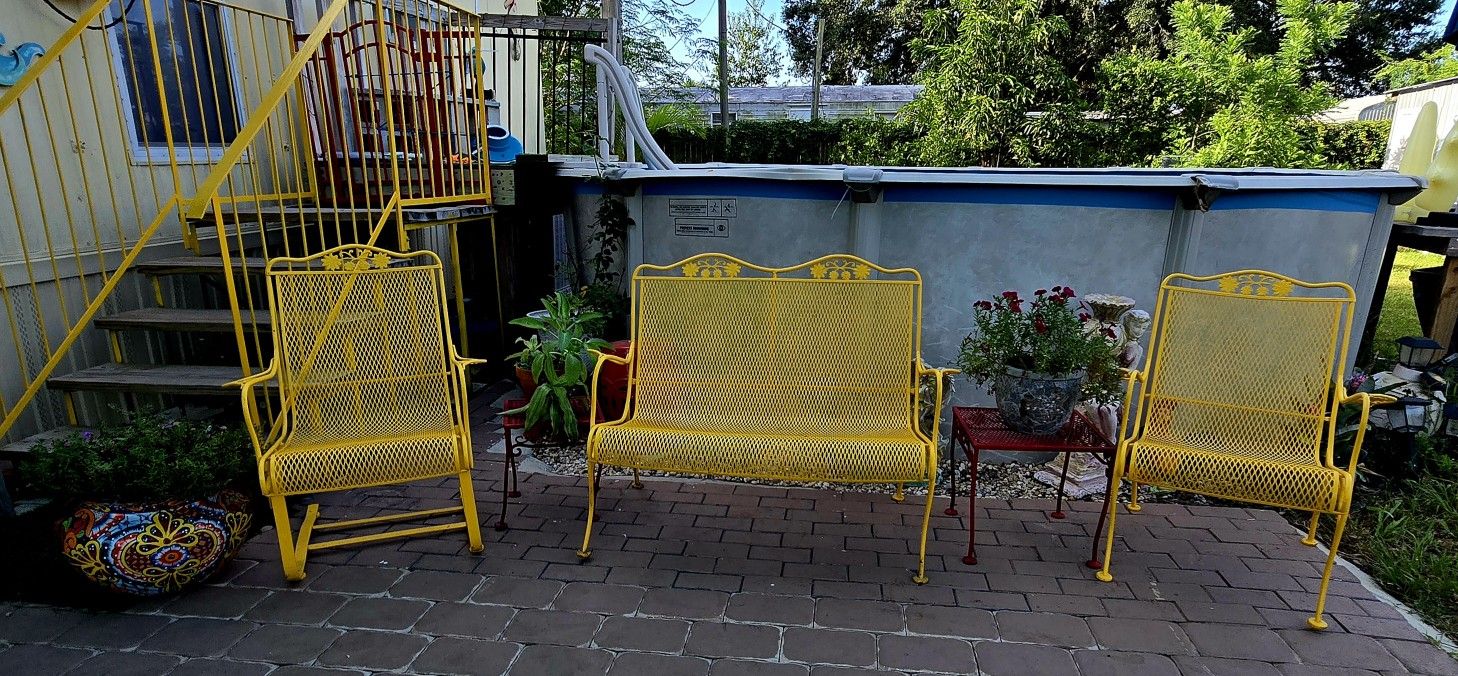 Vintage Wrought Iron Set