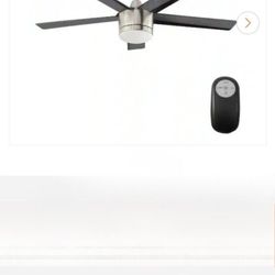 Home Decorators Merwry 52 in. Integrated LED Indoor Brushed Nickel Ceiling Fan with Light Kit and Remote Control. Retails $175 with Taxes!
