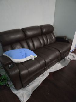 Powered Leather couch