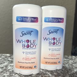 Secret Whole Body Deodorant Peach Set