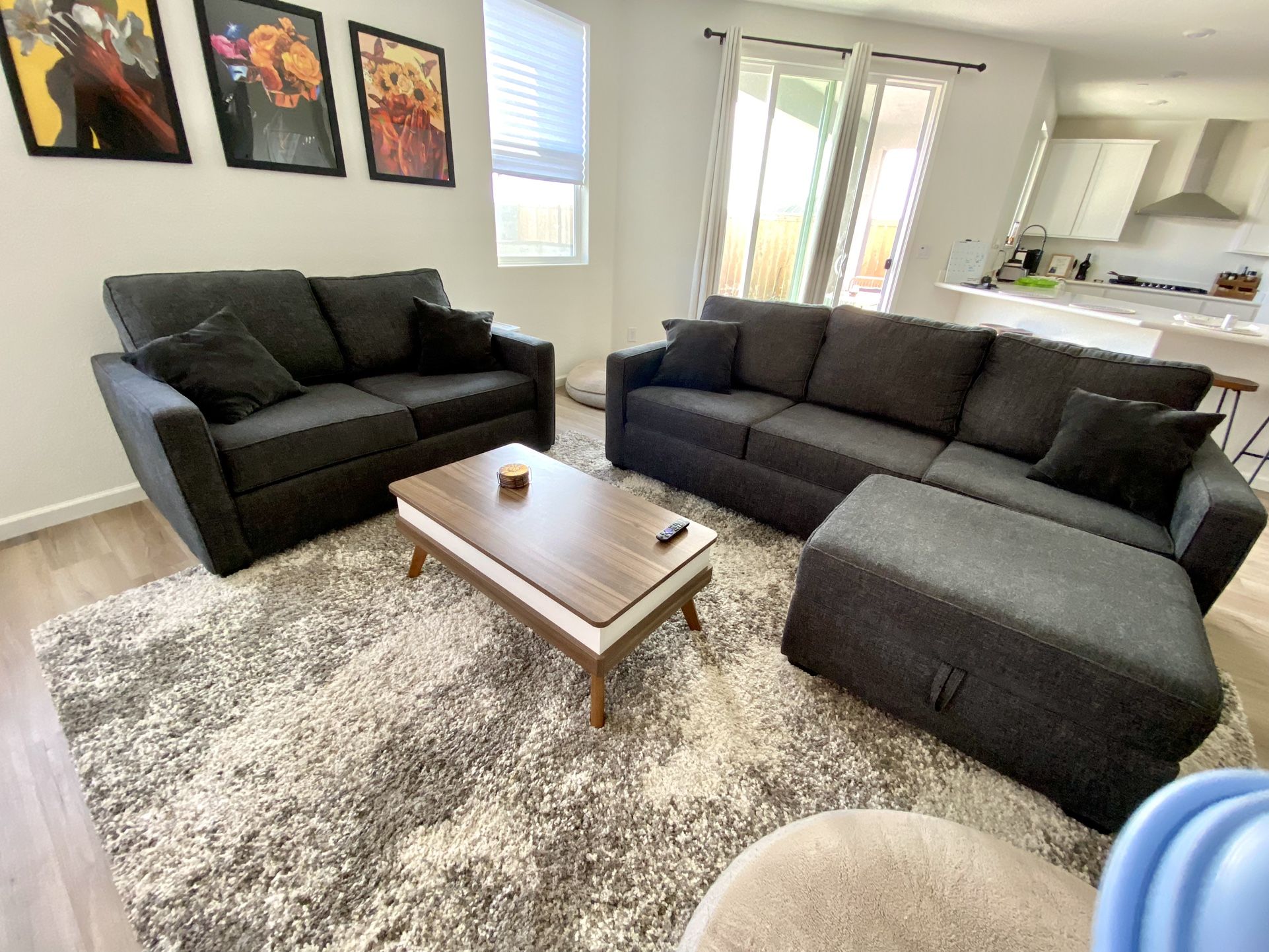 sofa set with ottoman
