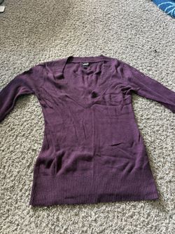 Purple, Long Sleeve Top