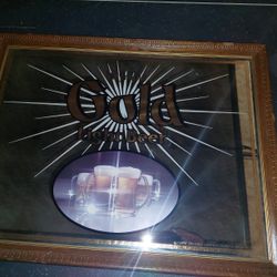 Olympia Gold Light Beer Mirrored Sign