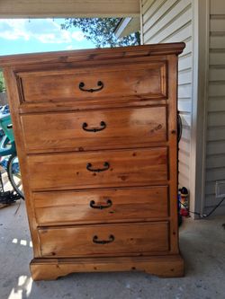 Bassett wood dresser  - 55" t x 37"