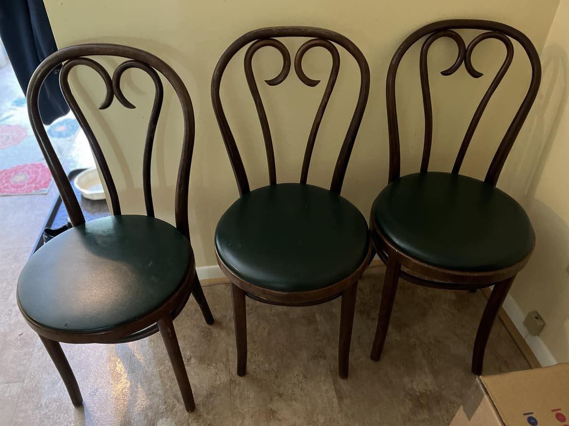 Set Of Three Bistro Chairs