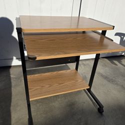 Small Desk Computer Table Keyboard Mobile Office