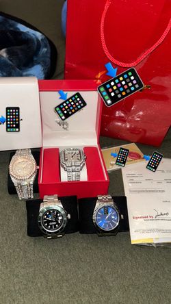 Iced Out Moissanite & Plain Jain Watches
