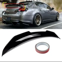 For Infiniti G35 G25 G37 Sedan 10-13 Duckbill Trunk Spoiler PSM Wing Gloss Black，（I haven't used it yet; it was already scratched in the corner when I