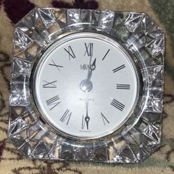 Mikasa Westminster Lead Crystal Quartz Desk Clock
