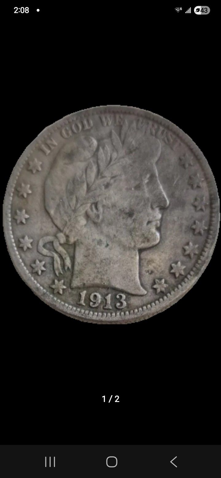 1913-S Barbara half dollar Silver