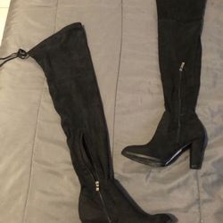 Black thigh high boots size 7 more of a 6.5