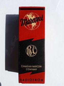 Vintage Marconi 6V6G Beam Power Tube - Made in Canada - NOS MINTcondition - ST-Shape Smoked Glass