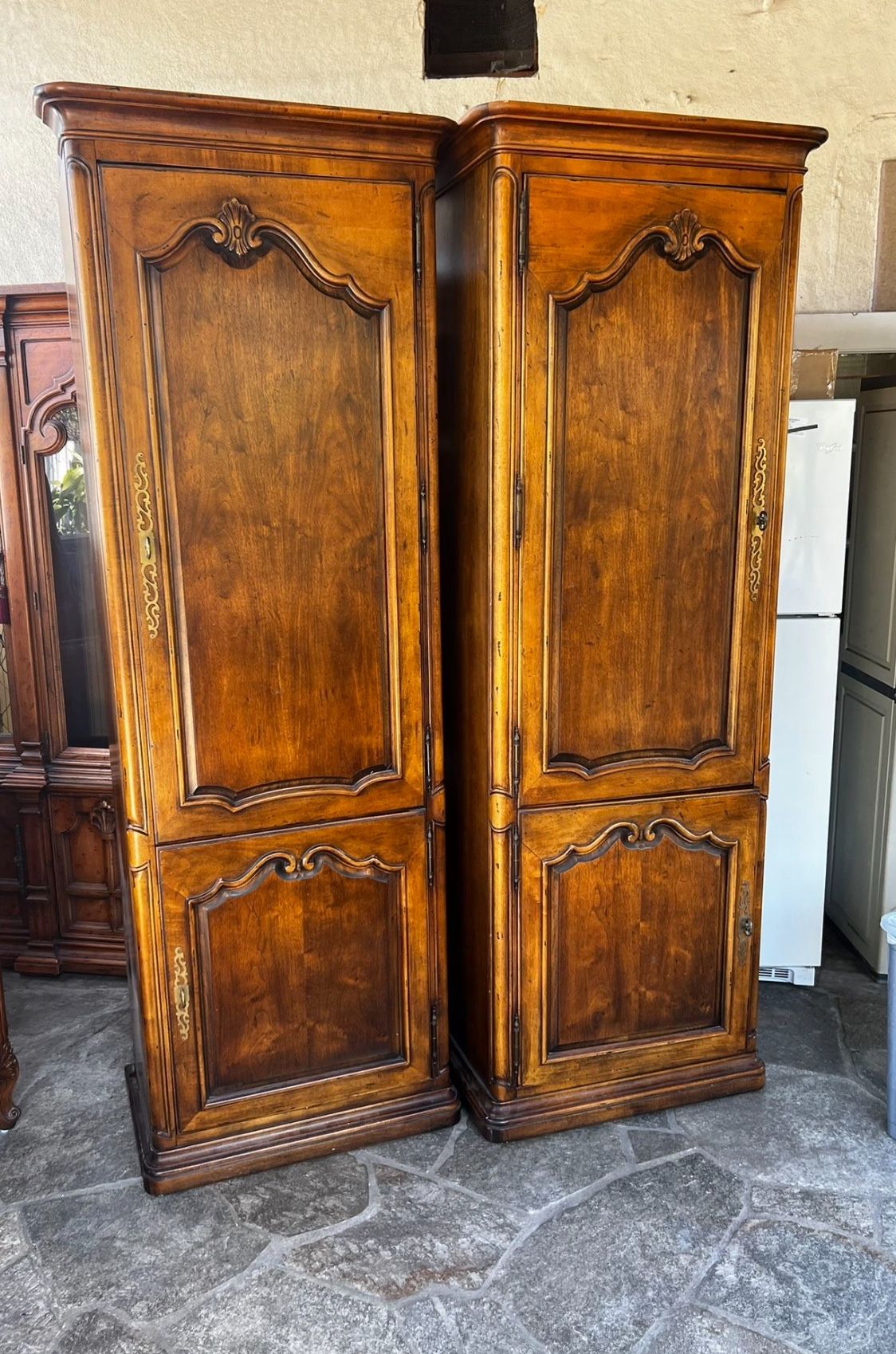 Antique Cabinet, Beautiful Shelves Inside
