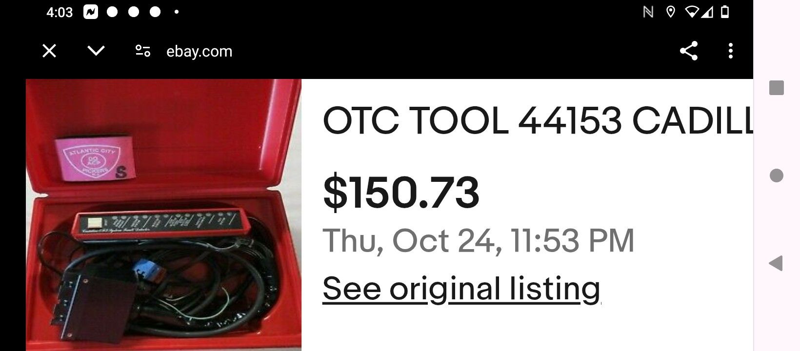 Cadillac OTC EFG System Fault Detector