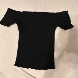 Bodice Frill Trim Off Shoulder Crop Top