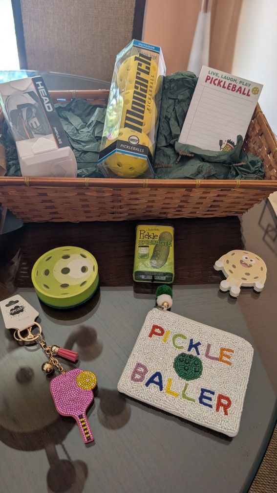 Brand new Assortment Of Pickle Ball Necessities/Gift Idea Basket