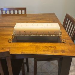 7 Wick Rectangle candle On Gold Stand