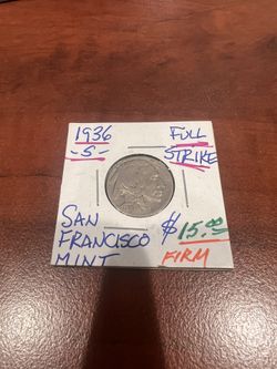 1936 S Buffalo Nickel Coin