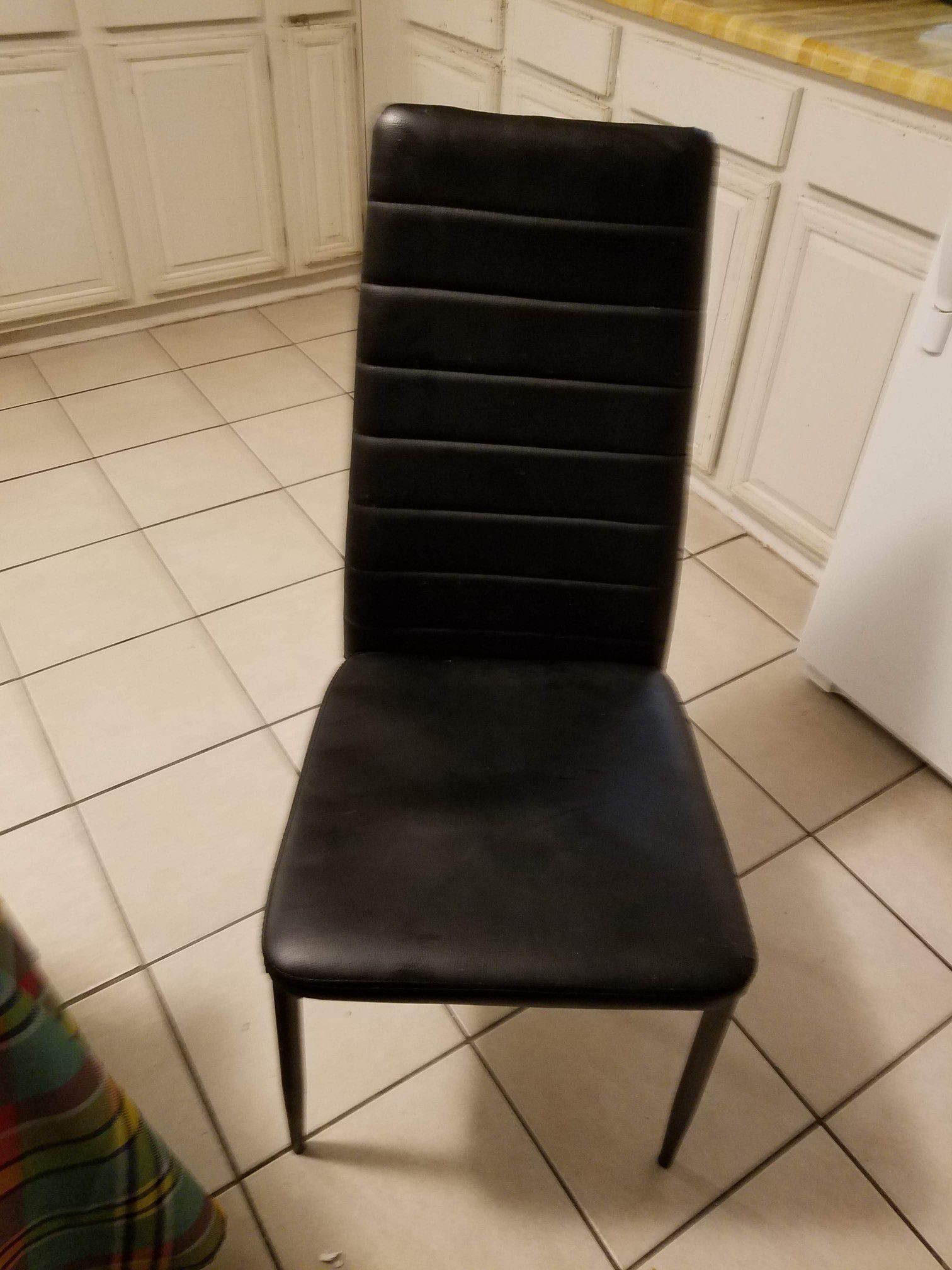 4 leather chairs