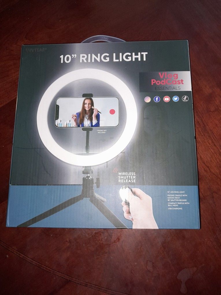 Vivitar LED Ring Light 10" Brand New