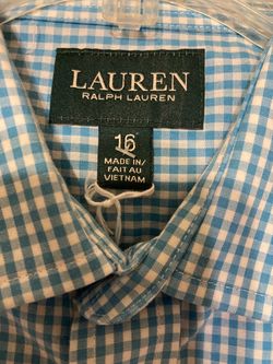 $10-Boy’s Lauren Ralph Lauren Gingham Shirt Size 16