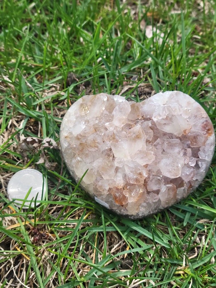 Citrine Cluster Heart