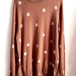 Polka Dot Sweater, 1X