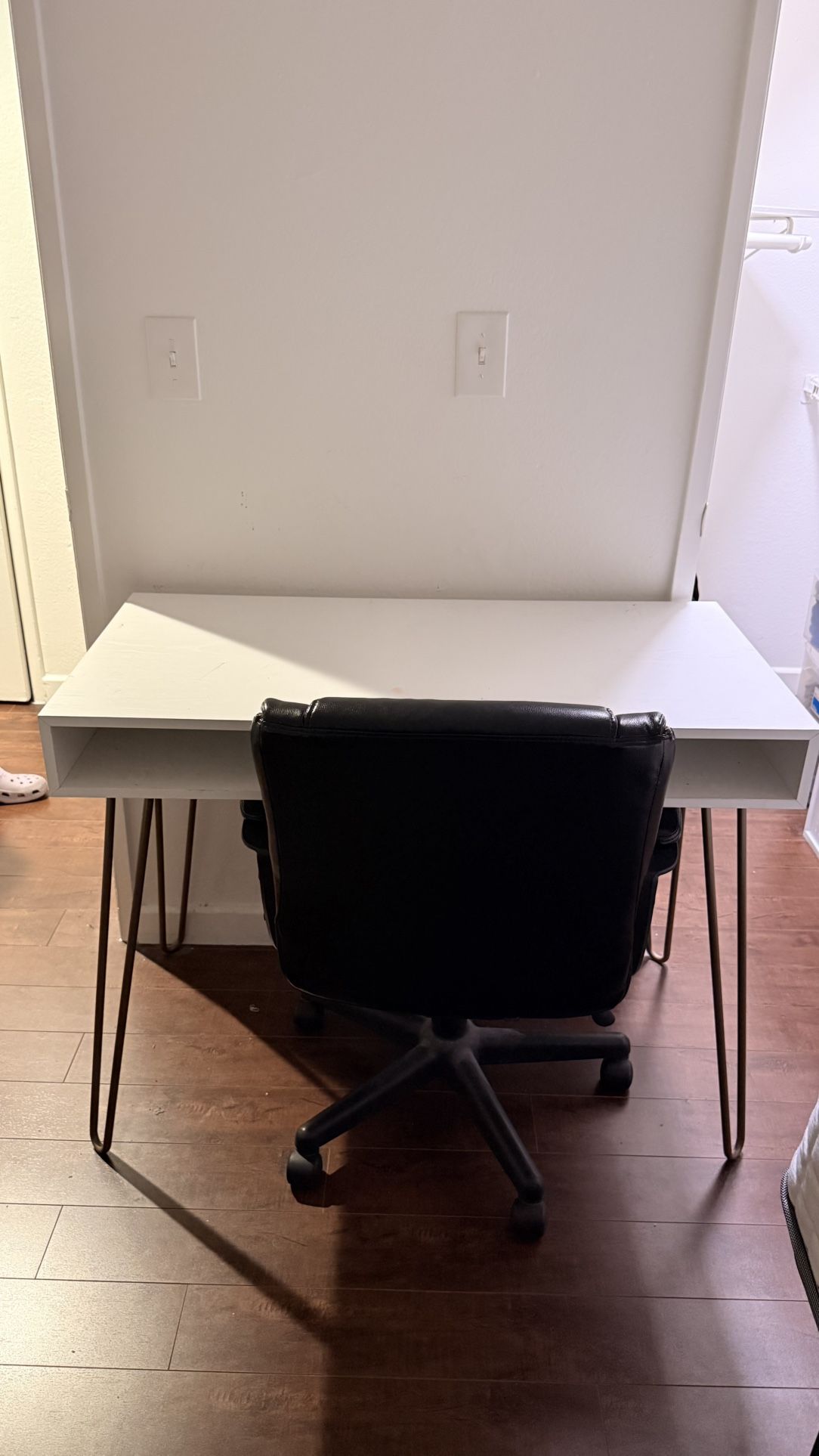 desk and chair