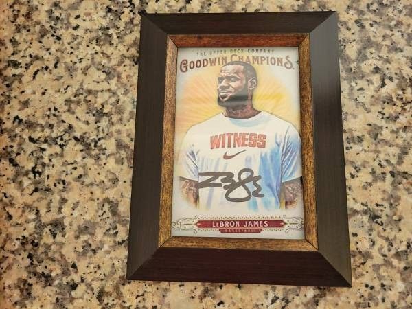 LeBron James 2018 Upper Deck Goodwin Champions autographed framed
