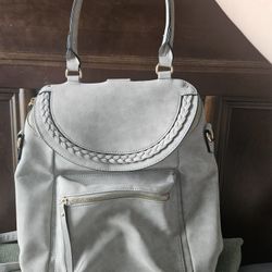 Gray backpack Purse