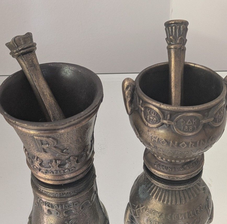 Vintage Cast Brass Mortars and Pestles ( Each $20)