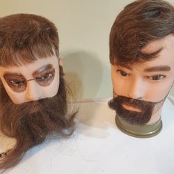 Male mannikin heads