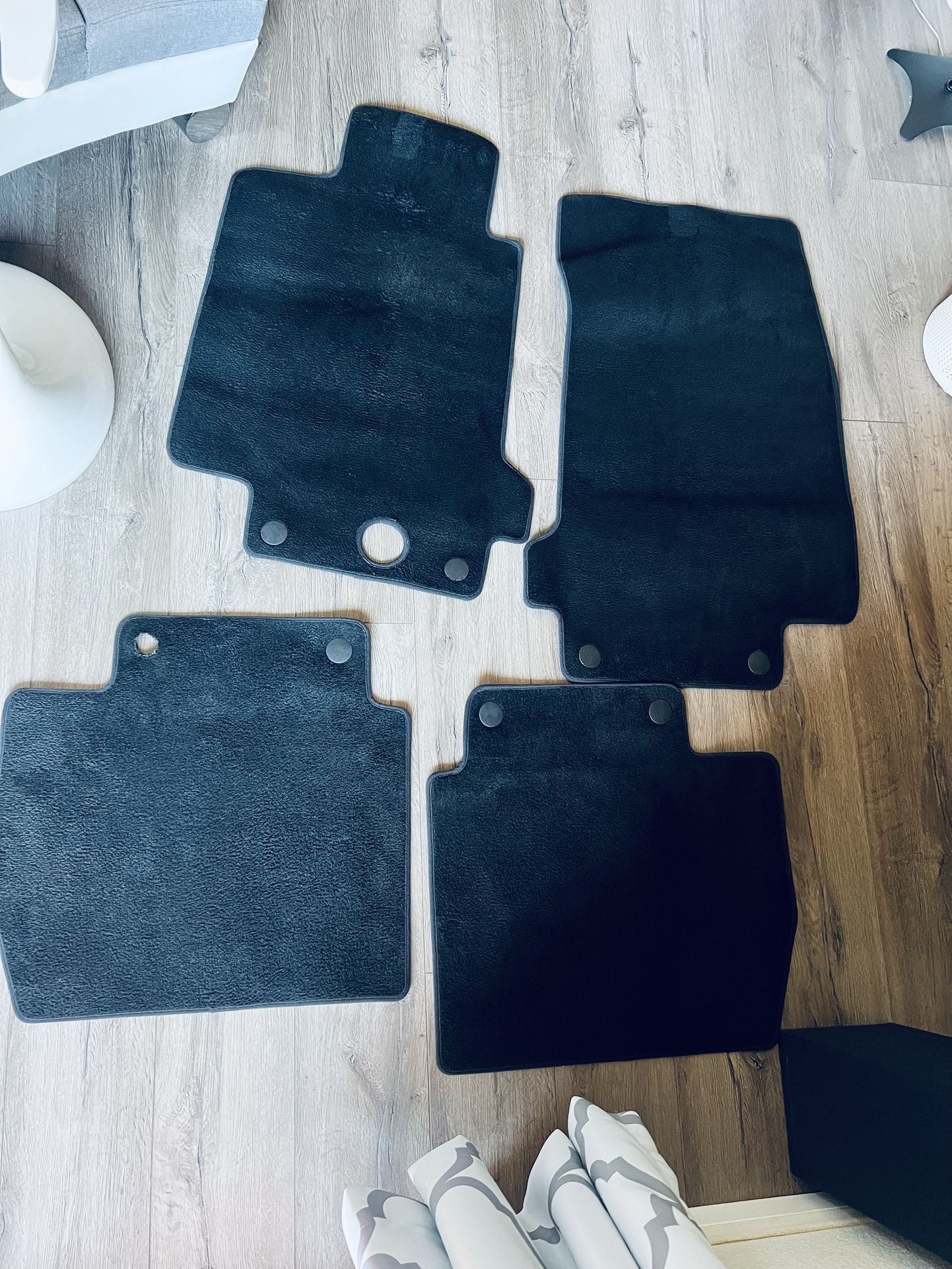 2008-2019 OEM MASERATI GRANTURISMO CARPET FLOOR MATS SET OF FOUR/BLACK/EXCELLENT