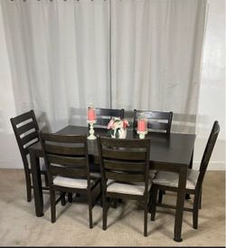 Handsome Dining Table with 6 Chairs ASHLEY FURNITURE
