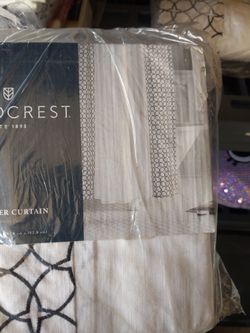 Fieldcrest White Shower Curtain