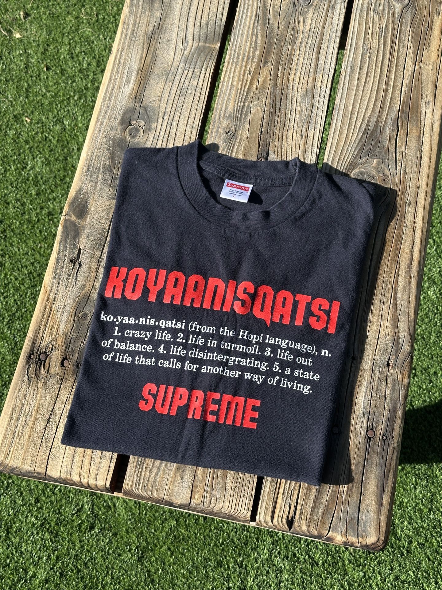 Supreme "Koyaanisqatsi" Tee Shirt- FW/20 // sz. L